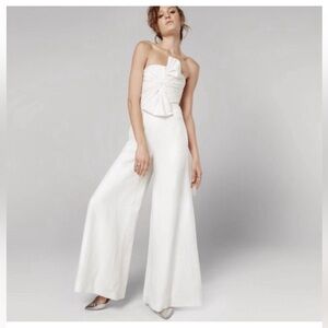 NWT FAME AND PARTNERS Annie Strapless
Jumpsuit In Ivory